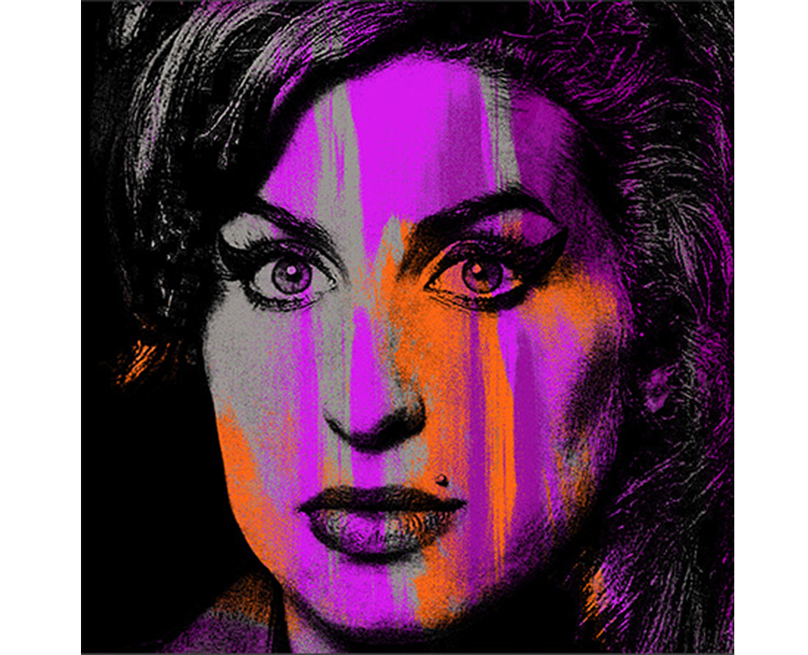 Amy Winehouse Prints - Pop Art Action Painting