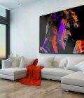 Singing Bowie pink large canvas 625